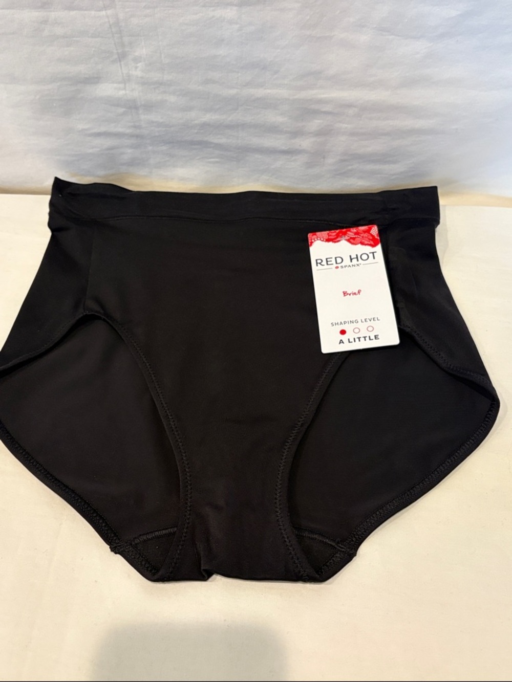 Spanx Red Hot Black High-Waist Shaping Brief